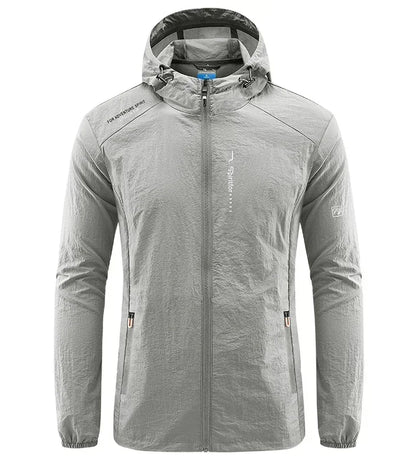 UPF 50+ Men's Windbreaker Jacket – UV Protection Quick Dry Outdoor Hoodie