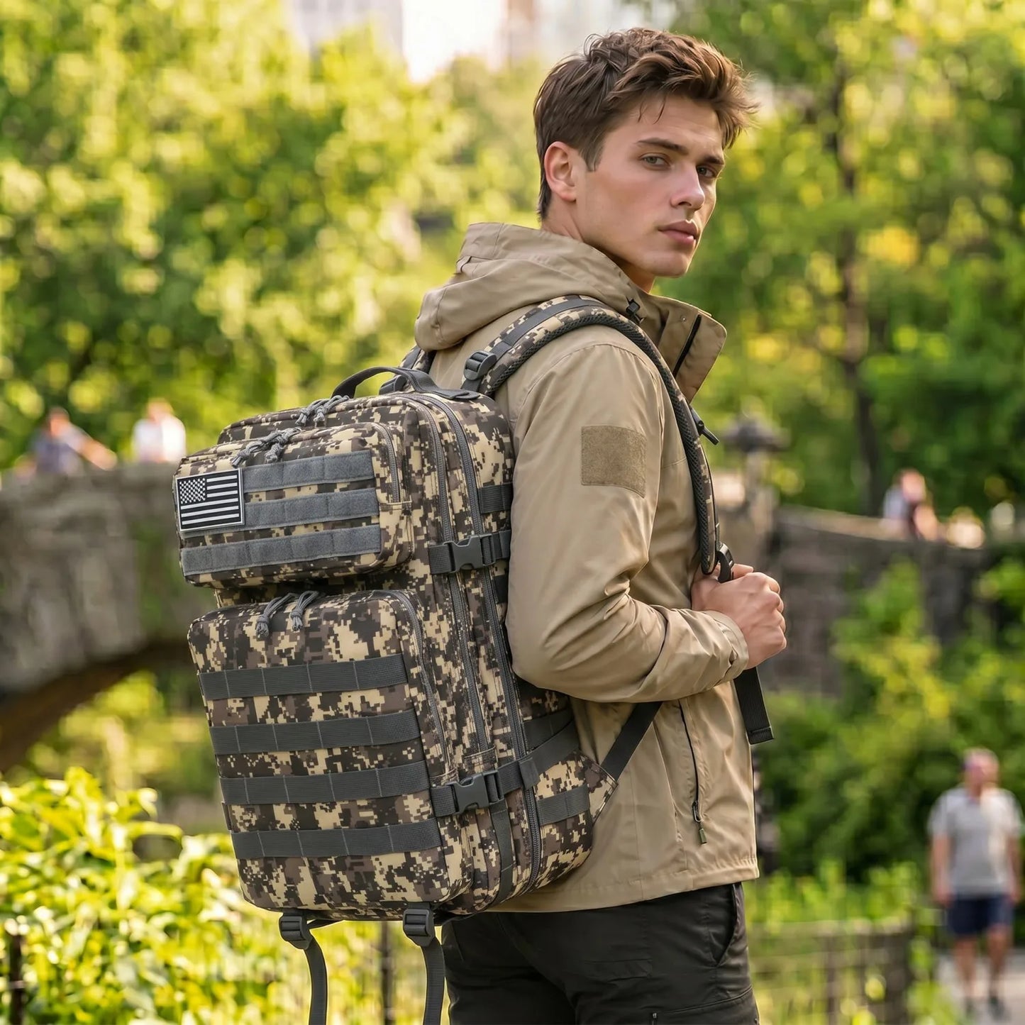 45L Tactical MOLLE Backpack – Large Capacity Travel & Outdoor Pack