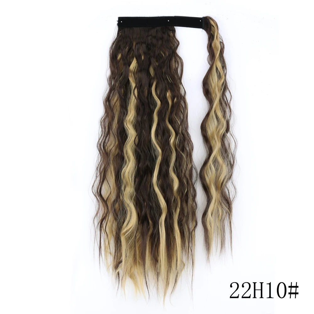 Wrap Around Ponytail Extension – Long Straight Synthetic Clip-In