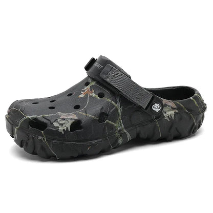 Men's Camo Print Garden Clogs – Chunky Platform Outdoor Shoes