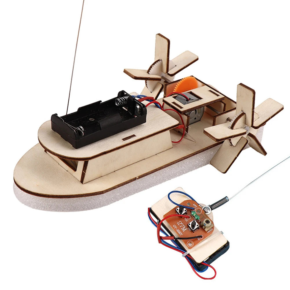 DIY STEM Wood Model Kit for Kids – 3D Assembly Science Toy (Car, Boat, Plane & More)