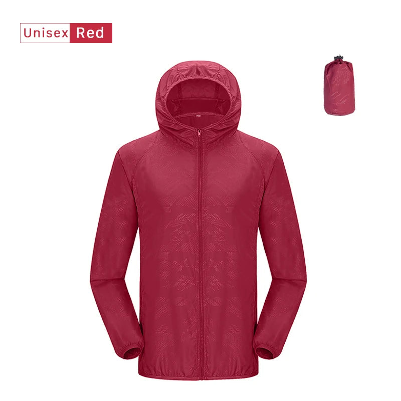 Waterproof Rain Jacket Unisex – Lightweight Packable Windbreaker