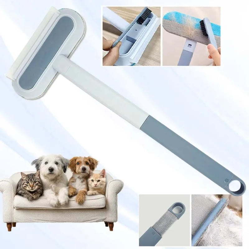 Pet Hair Remover Brush with Long Handle – Cat & Dog Fur Lint Roller