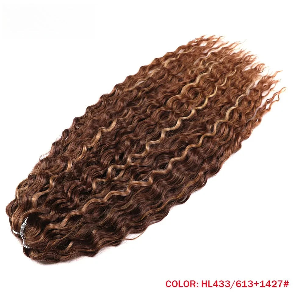 Idol 300g 22 Inch Ariel Curl Hair Water Wave Twist Crochet Synthetic Ombre Rainbow Color Braiding