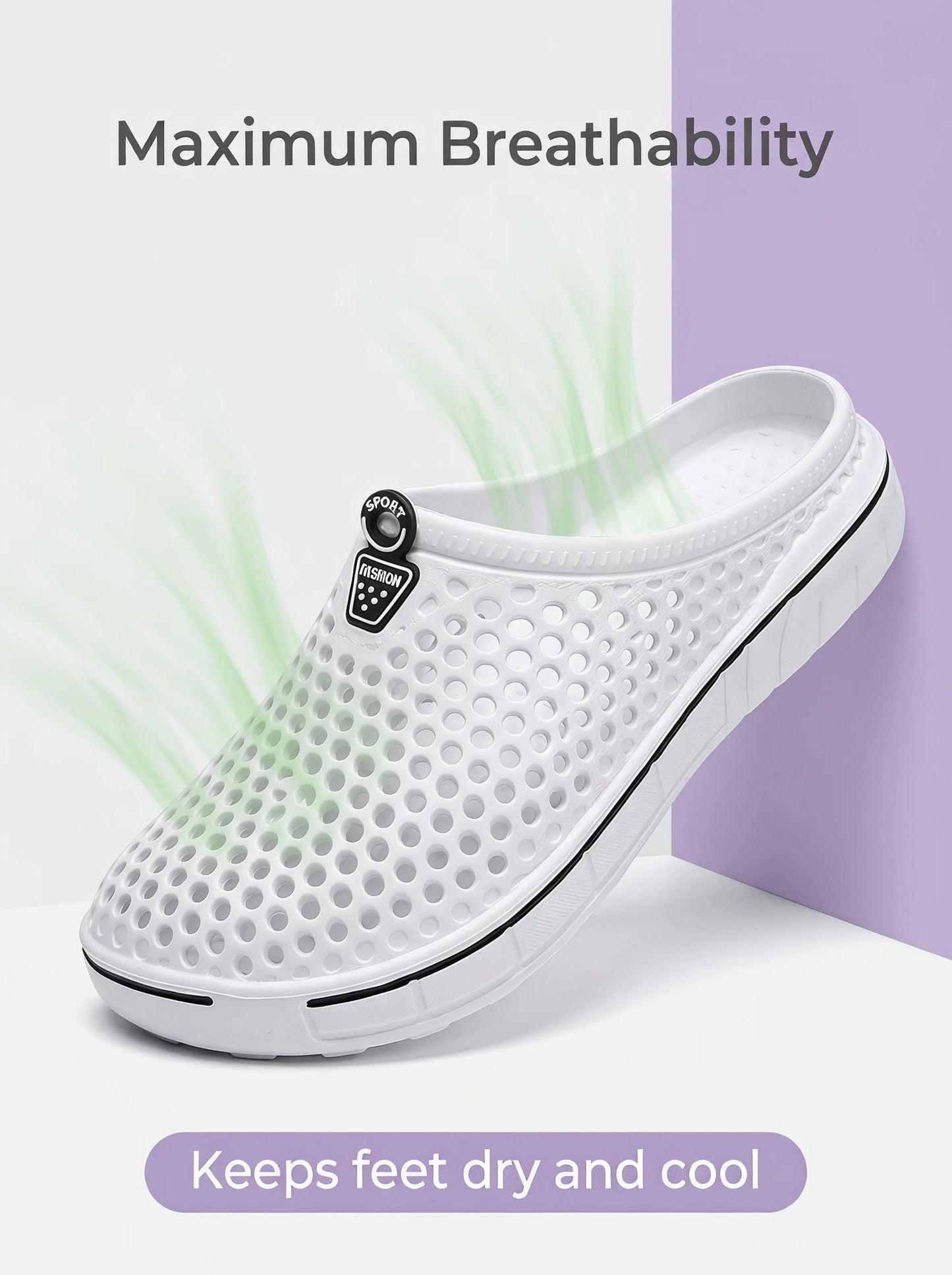 Women S Garden Shoes Lightweight Breathable Slip-Resistant Indoor Outdoor Casual Slippers Half