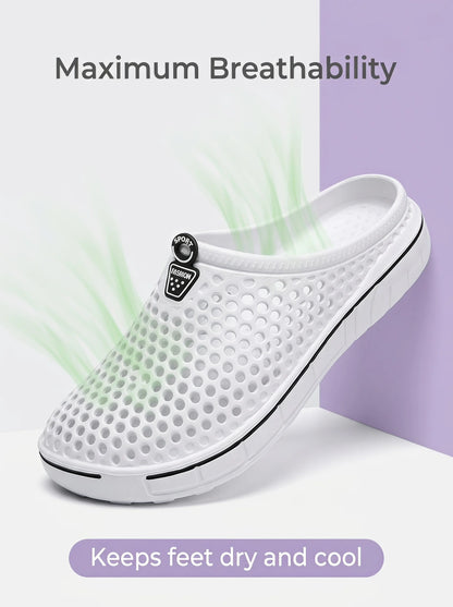 Women S Garden Shoes Lightweight Breathable Slip-Resistant Indoor Outdoor Casual Slippers Half