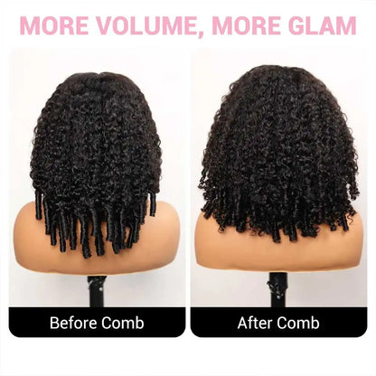 13x4 HD Lace Front Wig Burmese Curly Human Hair Pre Plucked