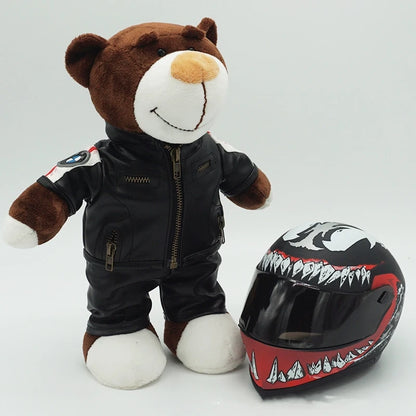 Motorcycle Helmet Teddy Bear Plush Toy – Biker Stuffed Animal Gift
