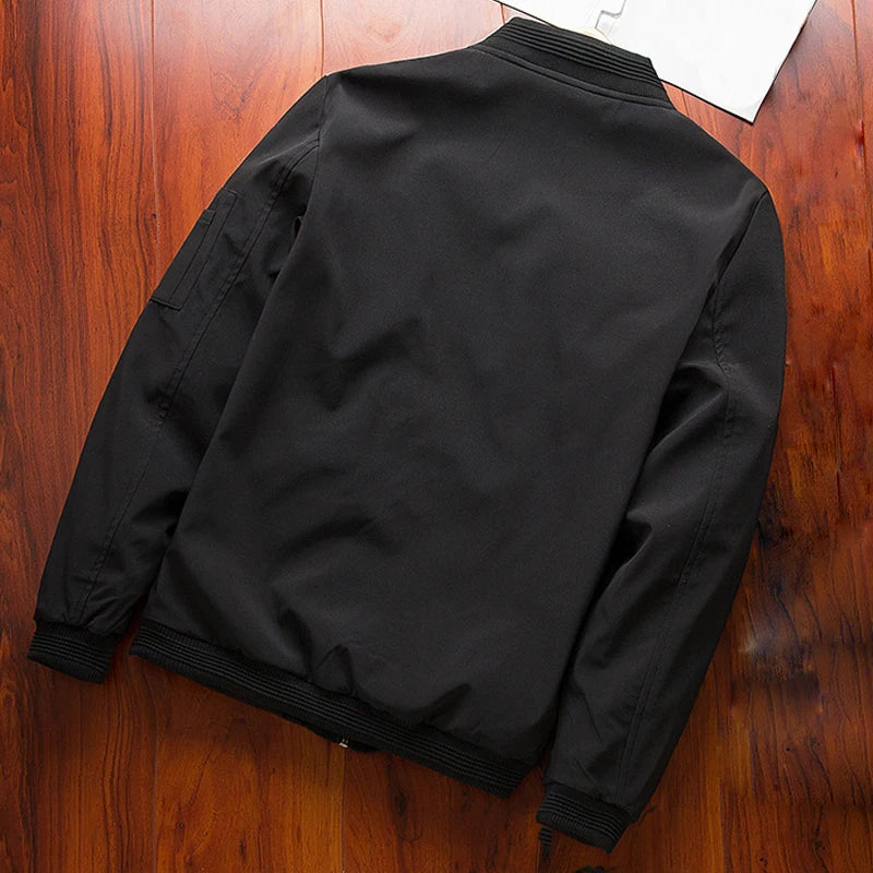 Men's Slim Fit Bomber Jacket – Lightweight Windbreaker Coat