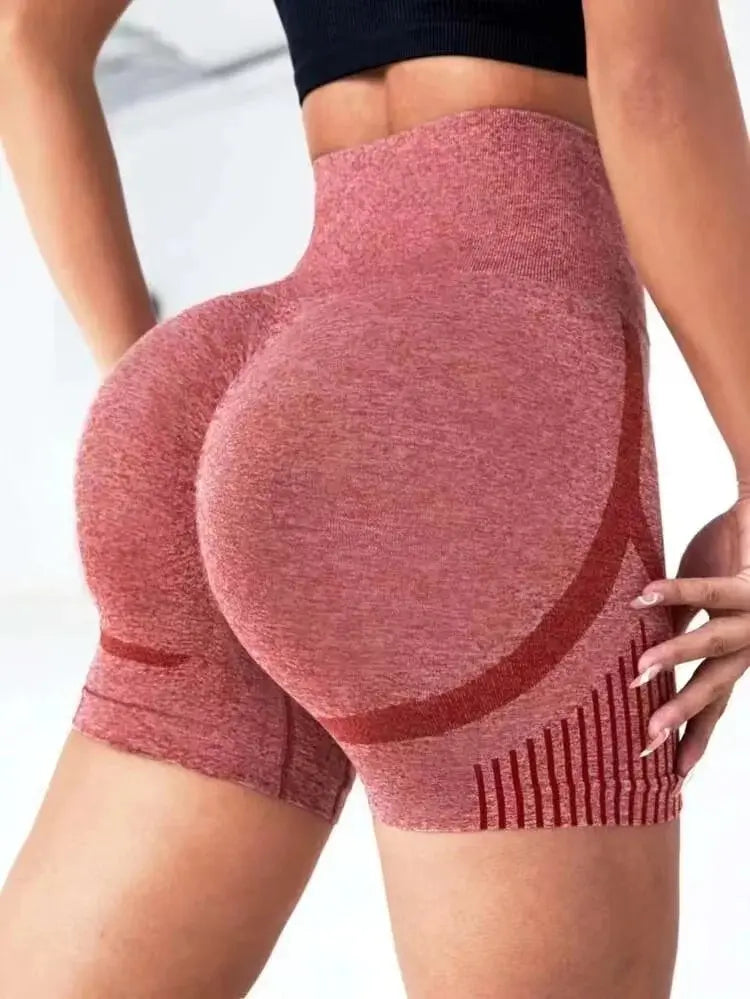 High Waist Butt Lift Yoga Shorts for Women – Seamless Gym Workout