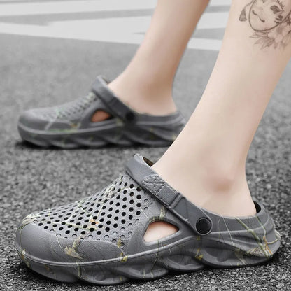 Plus Size EVA Clogs – Unisex Breathable Camo Beach Sandals