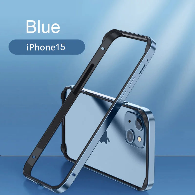 Hybrid Silicone Frame Aluminum Metal Phone Case Iphone 17 16 15 14 13 12 Pro Max Better Heat Bumper