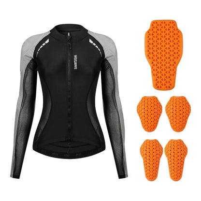 Women's Motorcycle Riding Jacket with Armor Pads