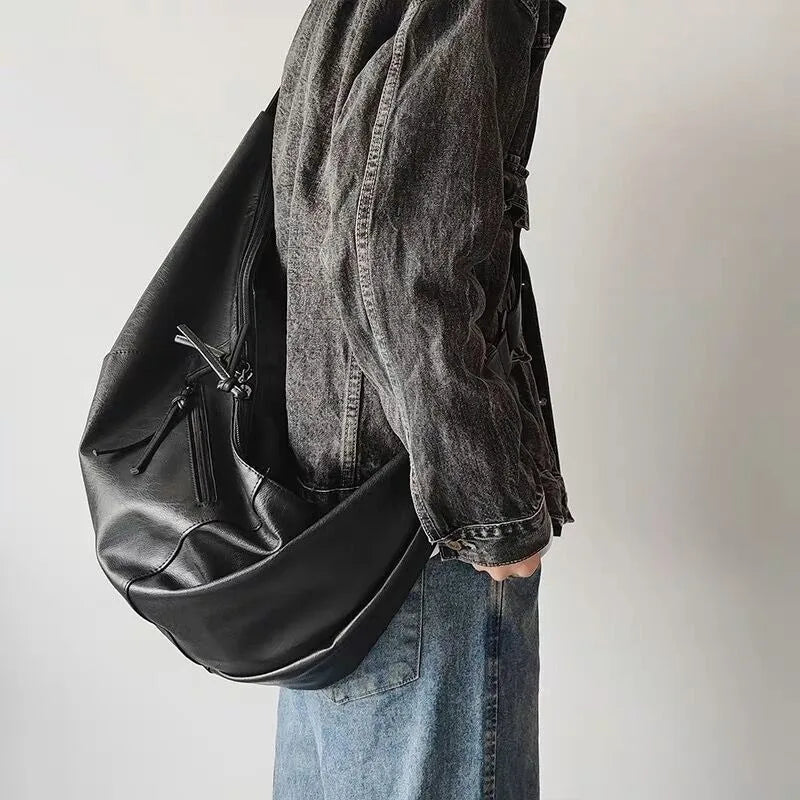 Dumpling Crossbody Bag – Large Capacity PU Leather
