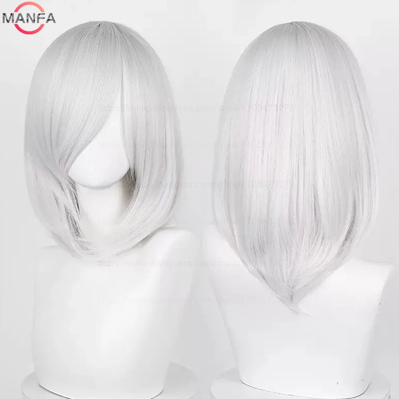 Anime Cosplay Wig - 40cm Medium Straight Wig with Bangs
