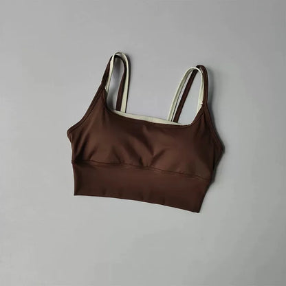 Women's Padded Sports Bra – Shockproof Support Yoga Fitness Top