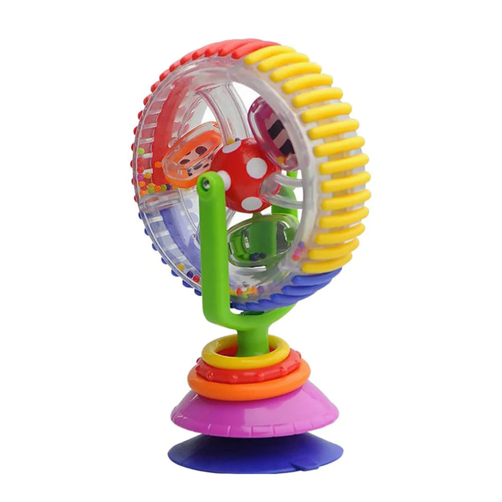 Baby Ferris Wheel Rattle Toy with Suction Cup – Highchair Sensory Toy