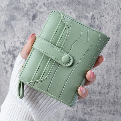 Crocodile Print Mini Wallet – Women's Card Holder Clutch Coin Purse