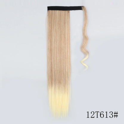 Wrap Around Ponytail Extension – Long Straight Synthetic Clip-In
