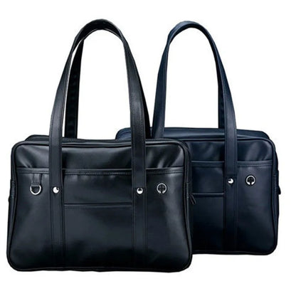 Japanese JK School Bag – PU Leather Waterproof Tote for Girls