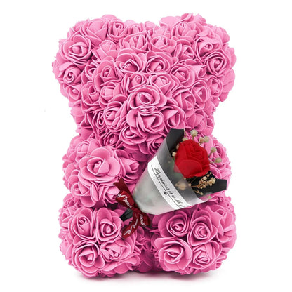 1pc 25m Artificial Flower Eternal Rose Teddy Bear Mom Mother S Day Birthday Valentine Anniversary