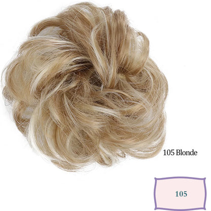 Synthetic Messy Hair Bun Chignon Scrunchies Fake Band Braid Elastic Hairpiece Tail Donut Updo Pieces