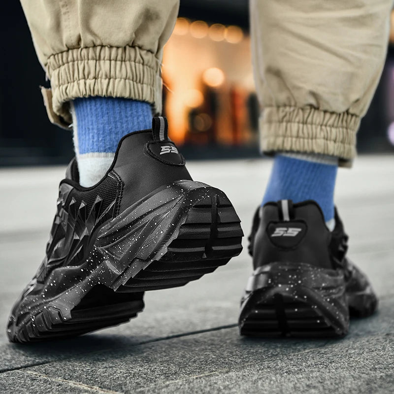 Men's Chunky Sneakers – Air Cushion Sole, Breathable Casual Running Shoes