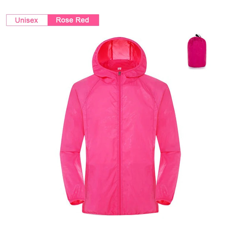 Waterproof Rain Jacket Unisex – Lightweight Packable Windbreaker