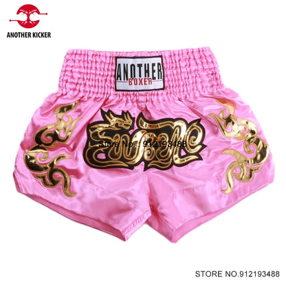 Muay Thai Shorts – Embroidery Kickboxing & Martial Arts Training Pants