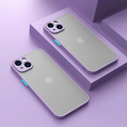 Shockproof Armor Matte Case Iphone 16 15 14 Plus 13 11 12 Pro Max Luxury Silicone Bumper Clear Hard