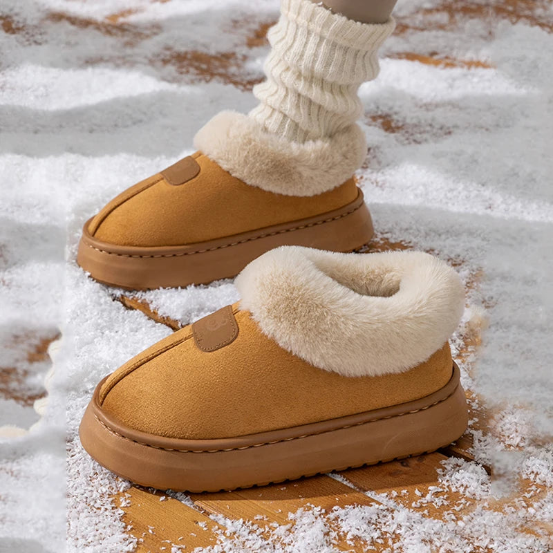 Winter Women S Indoor Slippers Warm Thick Sole Soft Comfortable Outdoor Non Slip Snow Boots Bedroom