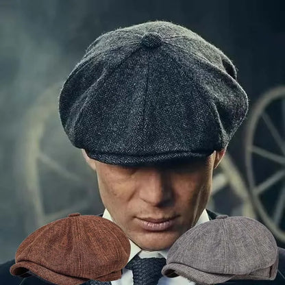 Newsboy Cap – Retro Octagonal Flat Cap for Men & Women