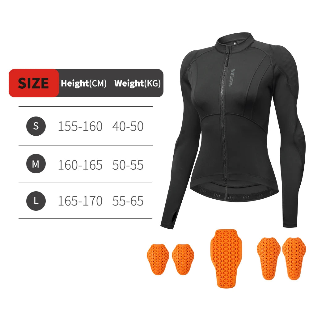 Women's Motorcycle Riding Jacket with Armor Pads