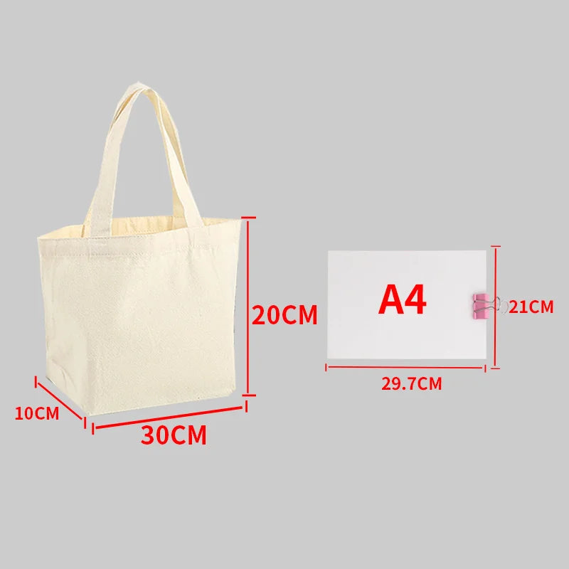 Canvas Tote Bag – Large Capacity Eco-Friendly Reusable Cotton Shoulder Bag