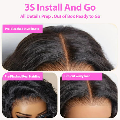 100 Human Hair Wig13x6 Body Wave Lace Front Wigs 40inch13x4 Pre Plucked 250 Density 5x5 Ready Go Hd