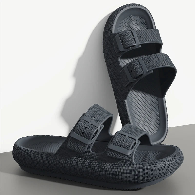 Men S Outdoor Thick Sole Sandals - Non-Slip Shower Slippers Bathroom - Thick