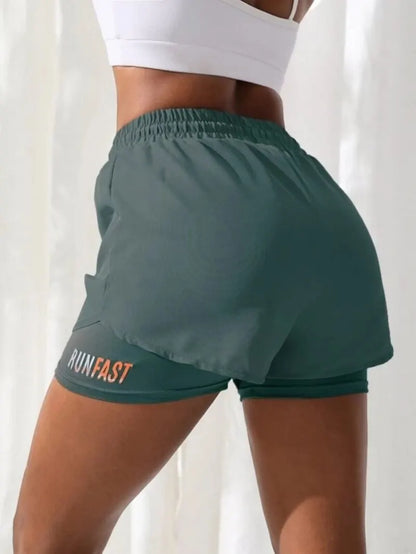 Women's 2-in-1 Running Shorts – High Waist Yoga Workout Shorts