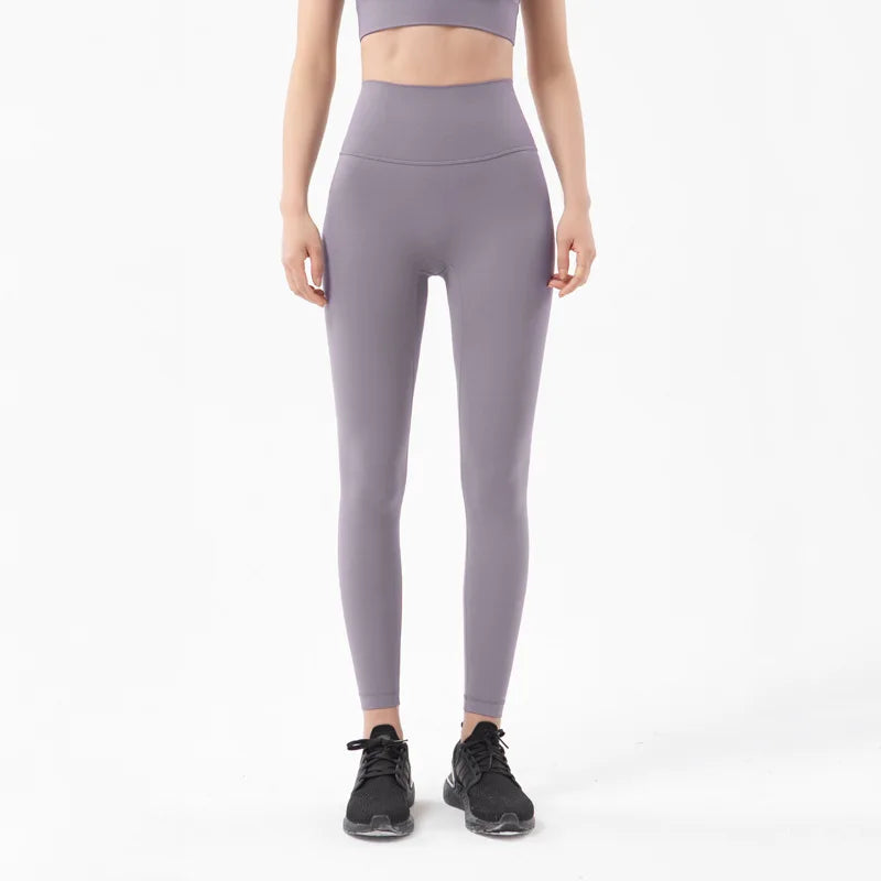 Women's Nylon Yoga Pants – Gym Leggings with Elastic Waist