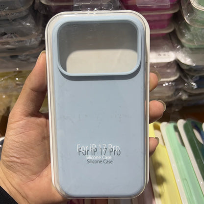 Official Liquid Silicone Skin Feel Case Iphone 17air 14 15 16 17 Pro Max Solid Candy Colour Color