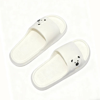 Summer Cartoon Bear Indoor Slippers Women Lightweight Soft Eva Slides Woman Comfort Home Bathroom