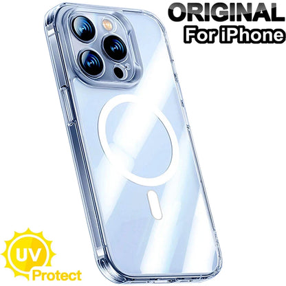 Luxury Wireless Magnetic Cover Apple Magsafe Case Iphone 16 11 12 13 15 14 Pro Max Mini 7 8 Plus Xr