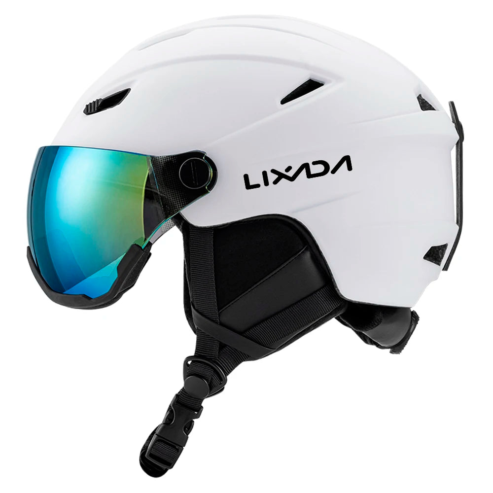 Ski Helmet with Integrated Visor Goggles – Unisex Snowboard Helmet