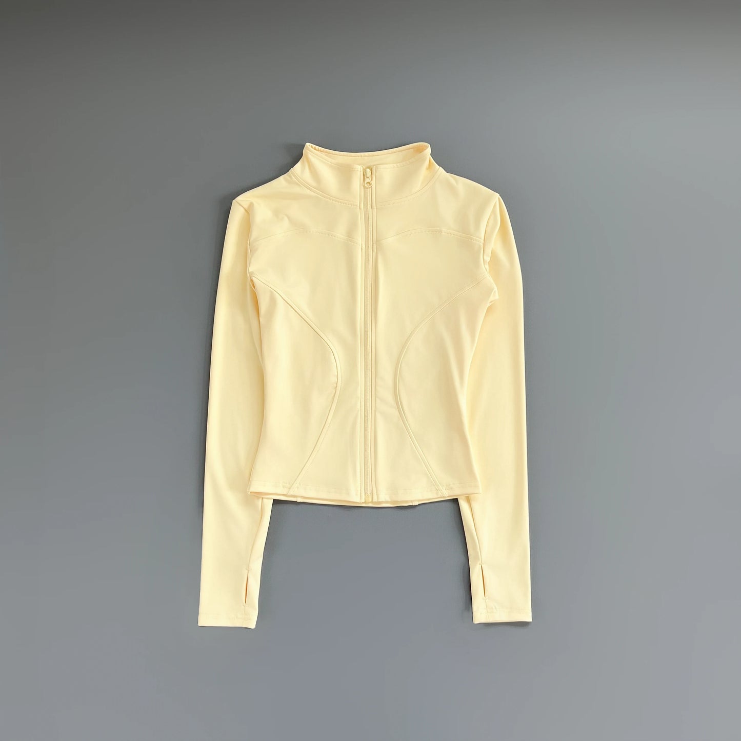 Women's Zip-Up Workout Jacket – Stretch Fitted Running & Yoga