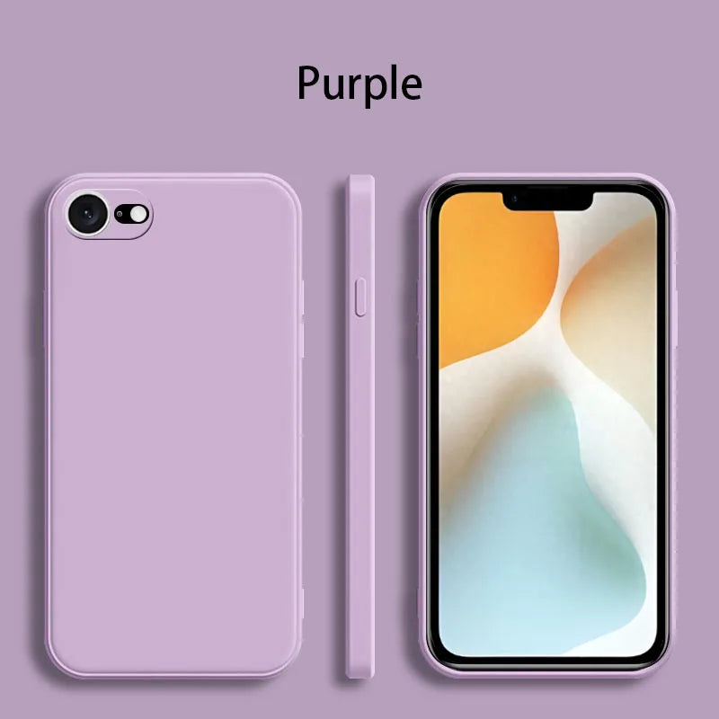 Iphone 7 Phone Case 8 Tpu Luxury Shockproof Original Liquid Silicone Se 2020 2022 Plus Cover