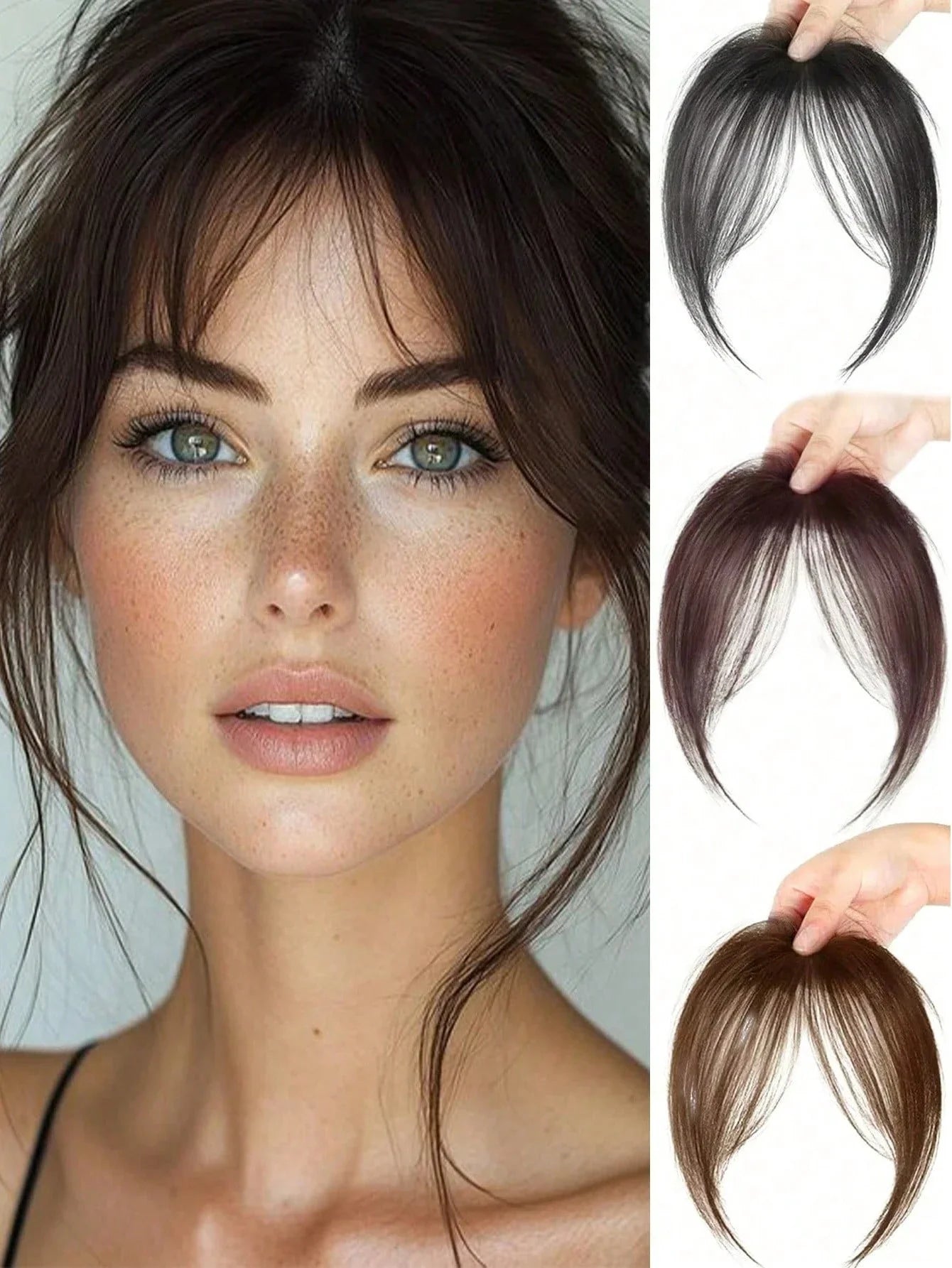 Clip-In Bangs Hair Extension – Natural Seamless French Fringe