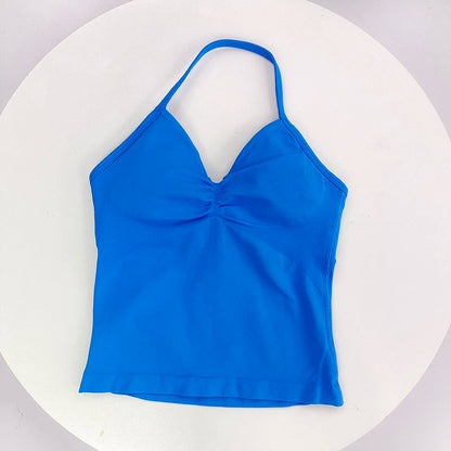 Women's Open Back Sports Bra – Breathable Yoga Top
