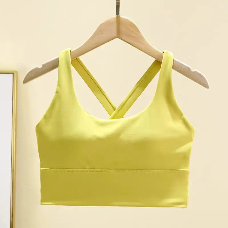 High-Impact Sports Bra with Fixed Removable Pads