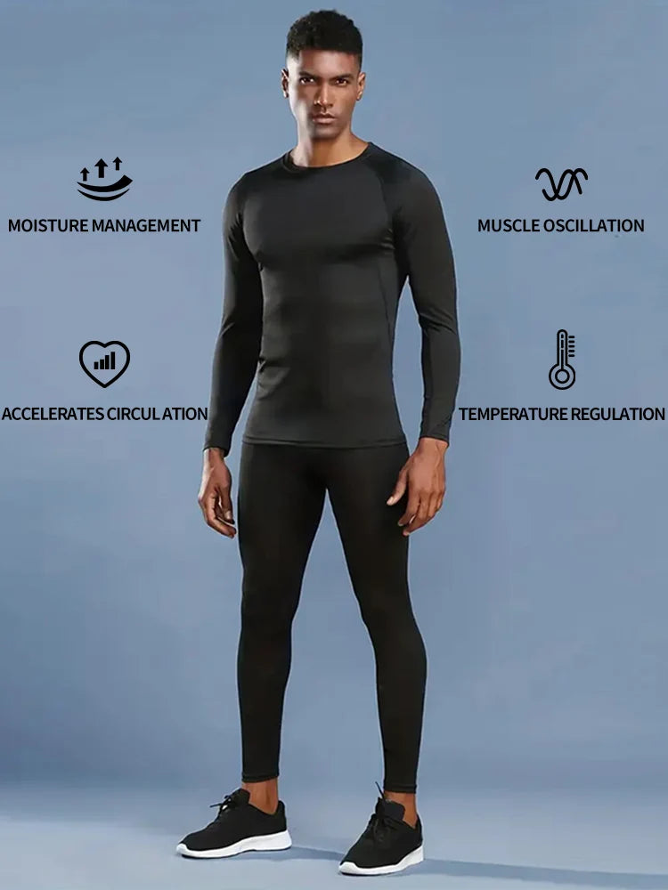 Men's Compression Shirt – Long Sleeve Rashguard for Gym & Sports