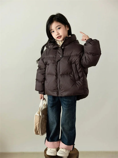 Kids Winter Puffer Down Coat – Warm Hooded Jacket for Boys & Girls