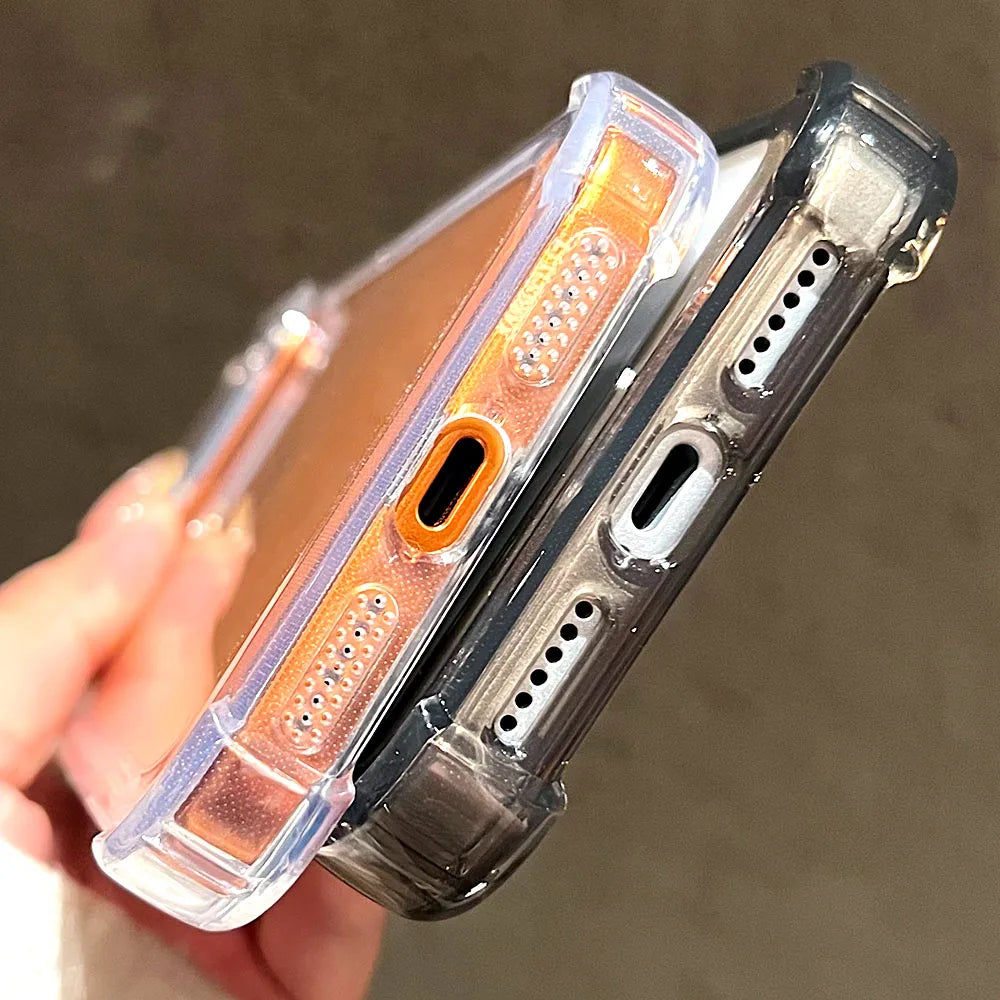 Luxury Transparent Silicone Phone Case Iphone 17 16 Pro Max 15 14 13 12 11 Air 16e X Xs 7 8 Plus